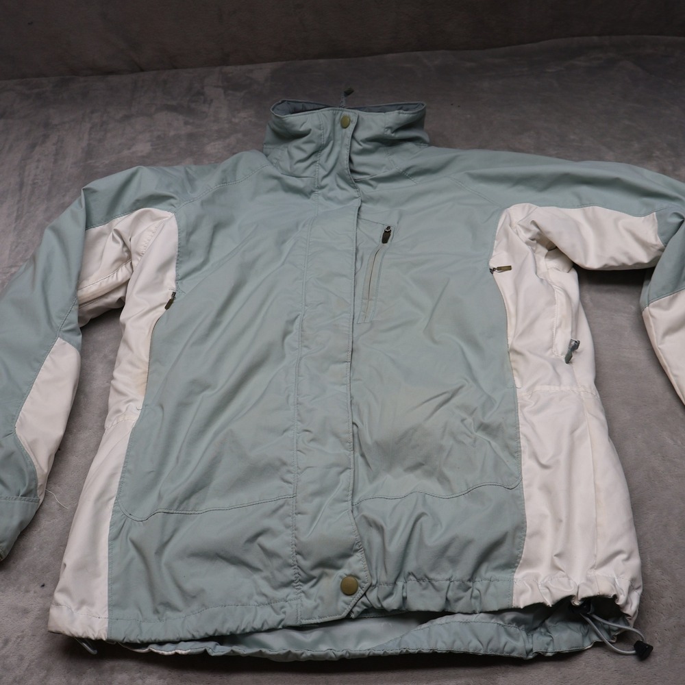 Columbia Vertex Jacket Womens Large Blue Removable Fleece Liner Ski Winter 3in1